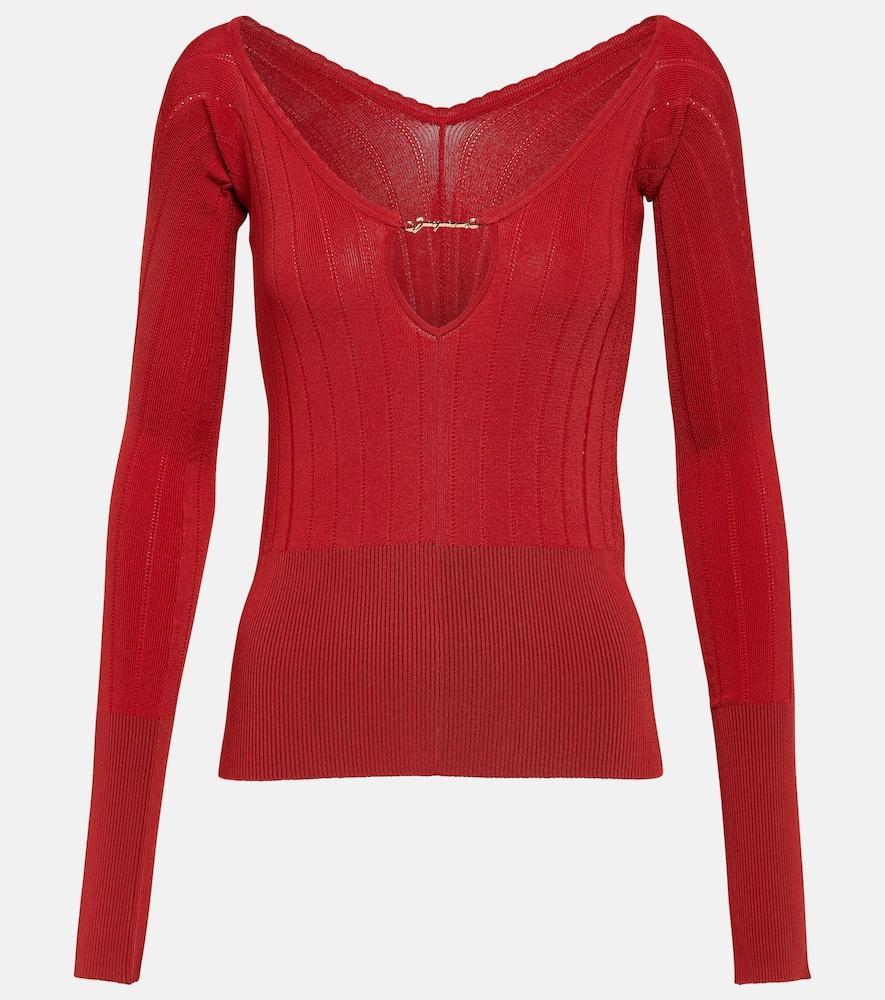 jacquemus le haut pralu off-shoulder sweater