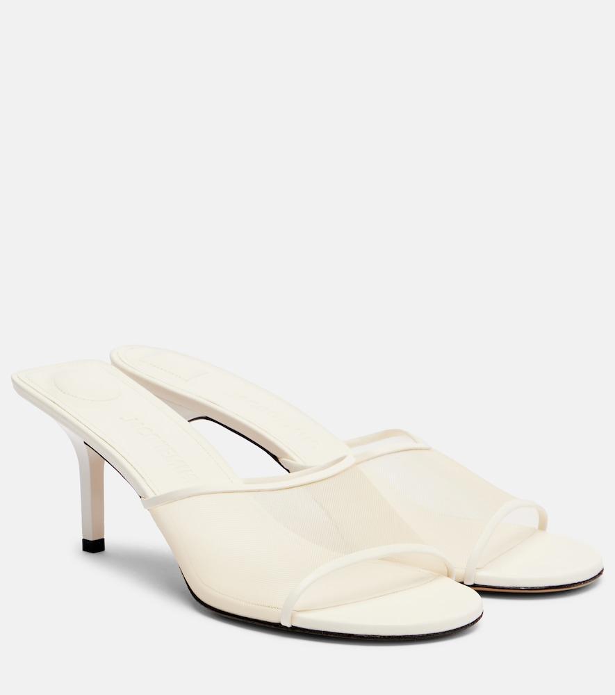 jacquemus leather-trimmed canvas sandals