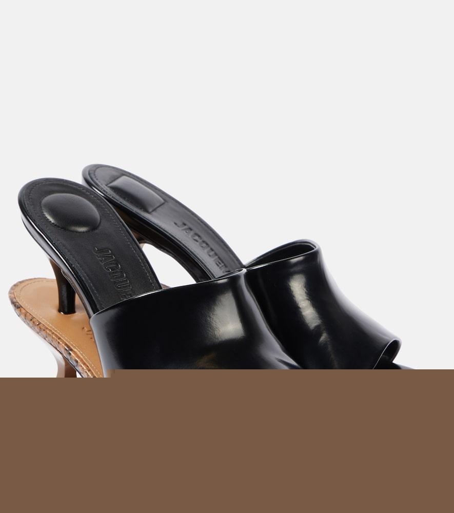 jacquemus les doubles patent leather mules