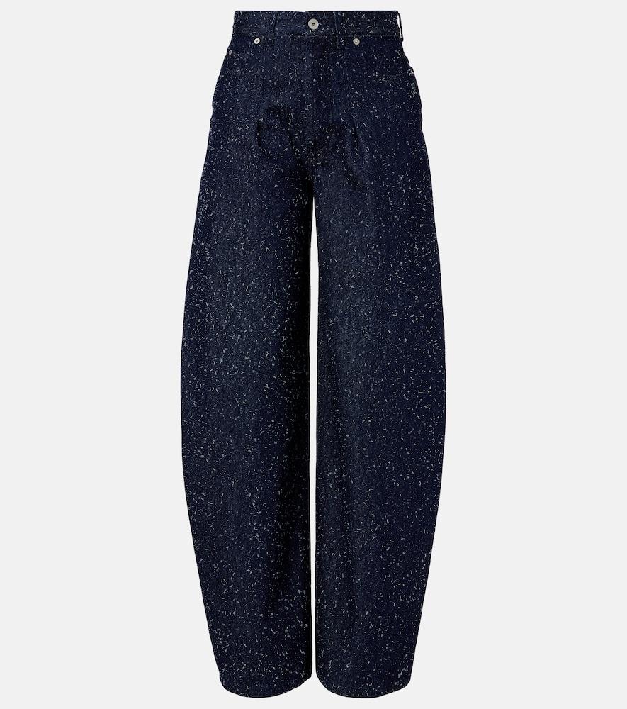 jacquemus logo barrel-leg jeans