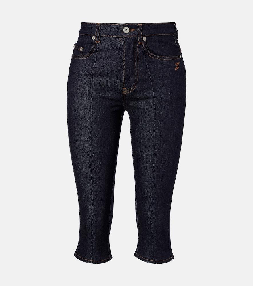 jacquemus logo capri jeans