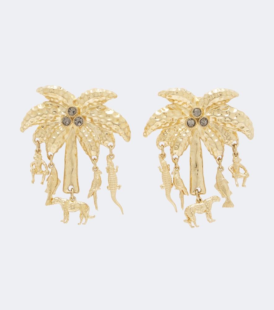 jacquemus palmier embellished drop earrings