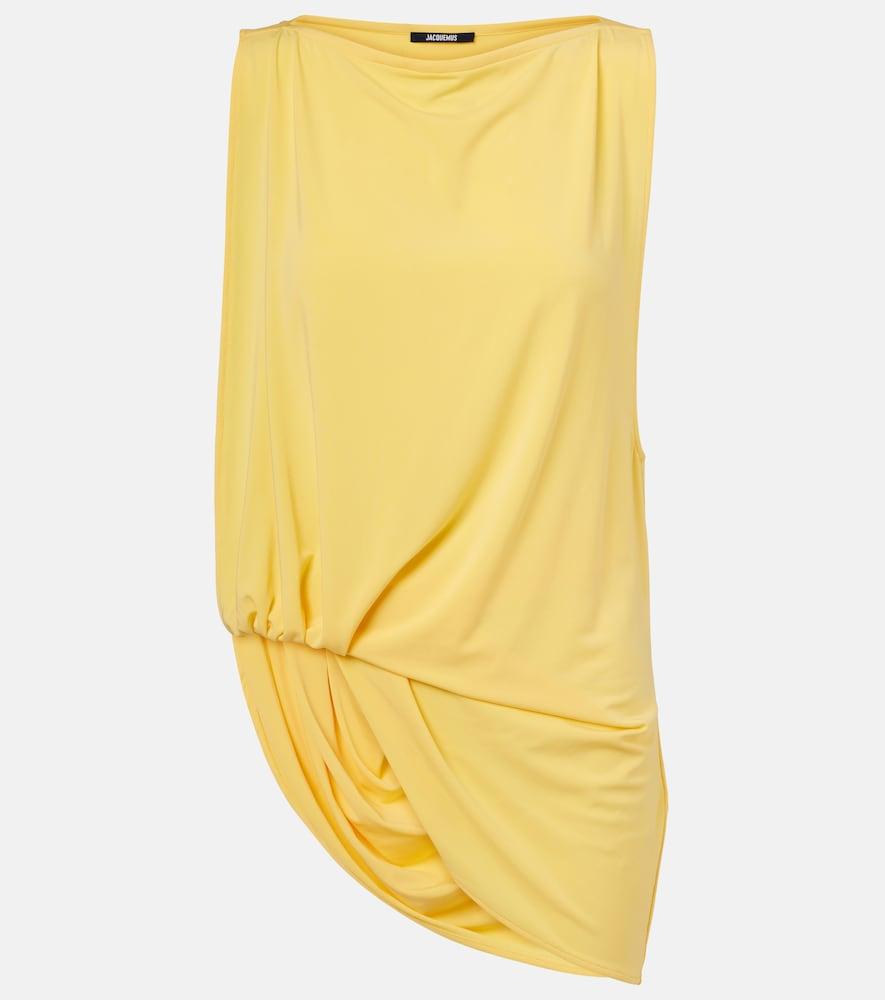 jacquemus peplo draped jersey top