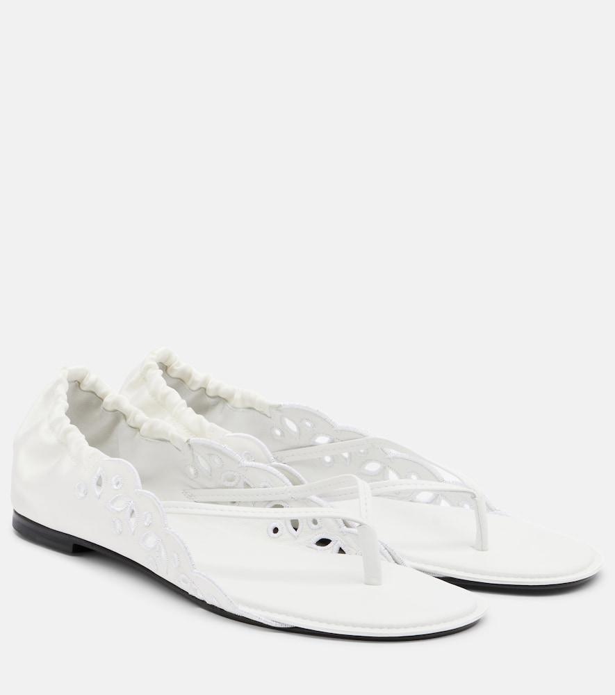 jacquemus satin thong sandals