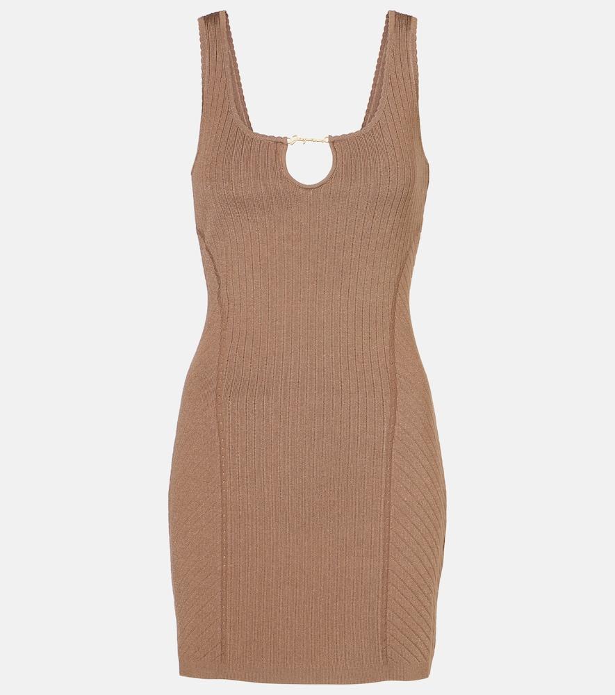 jacquemus sierra ribbed-knit minidress