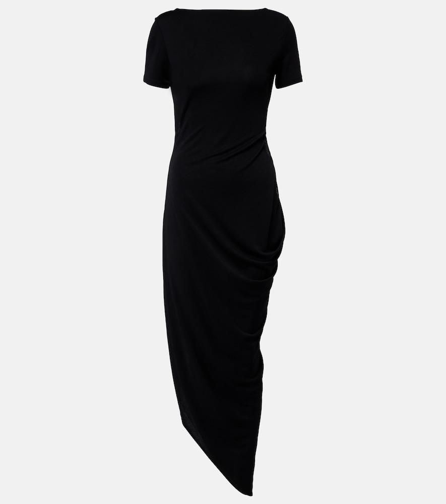 jacquemus sole cutout jersey midi dress