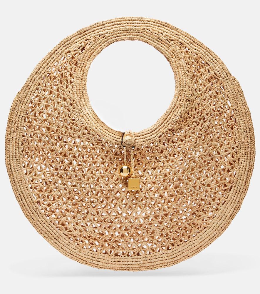 jacquemus spiaggia raffia tote bag