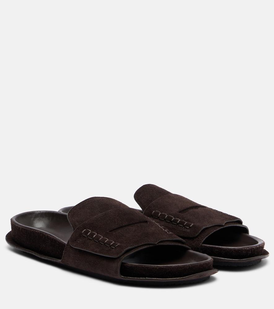 jacquemus suede slides