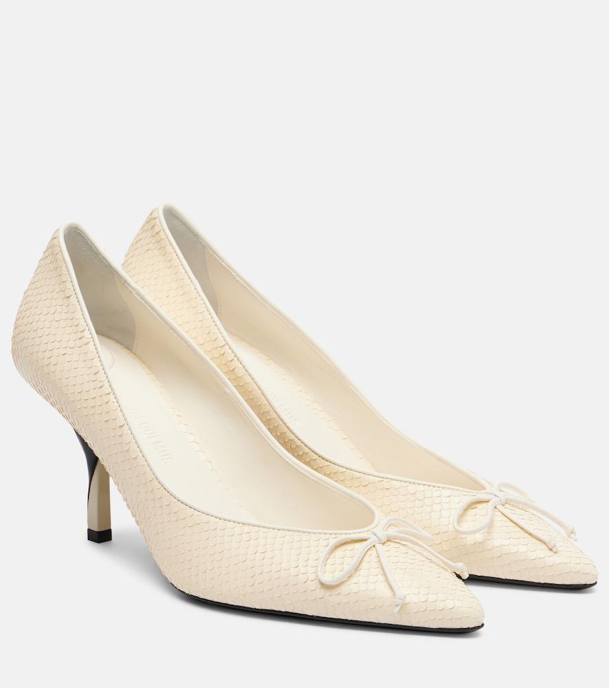 jacquemus tourni snake-effect leather pumps