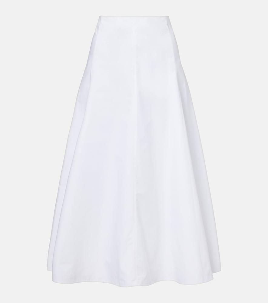 jacquemus triangle cotton poplin midi skirt