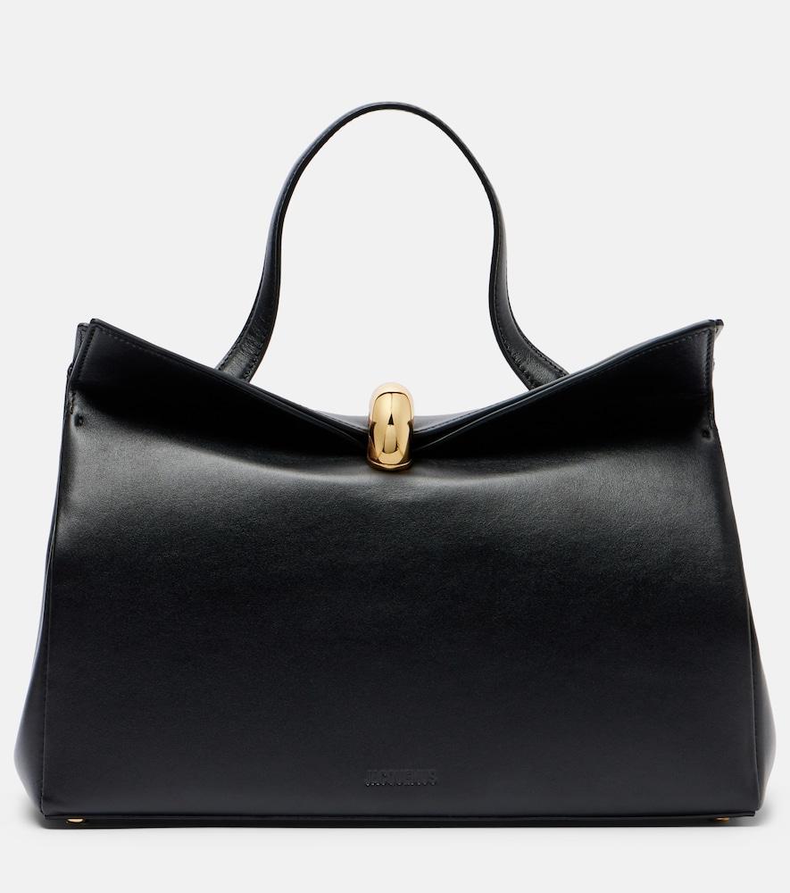 jacquemus valerie medium leather top-handle bag