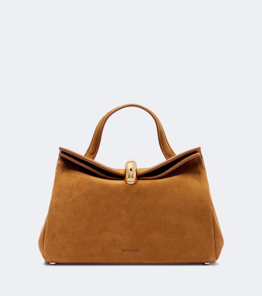 jacquemus valerie small suede top-handle bag