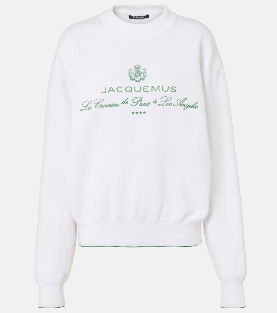 jacquemus vince embroidered cotton-blend sweatshirt