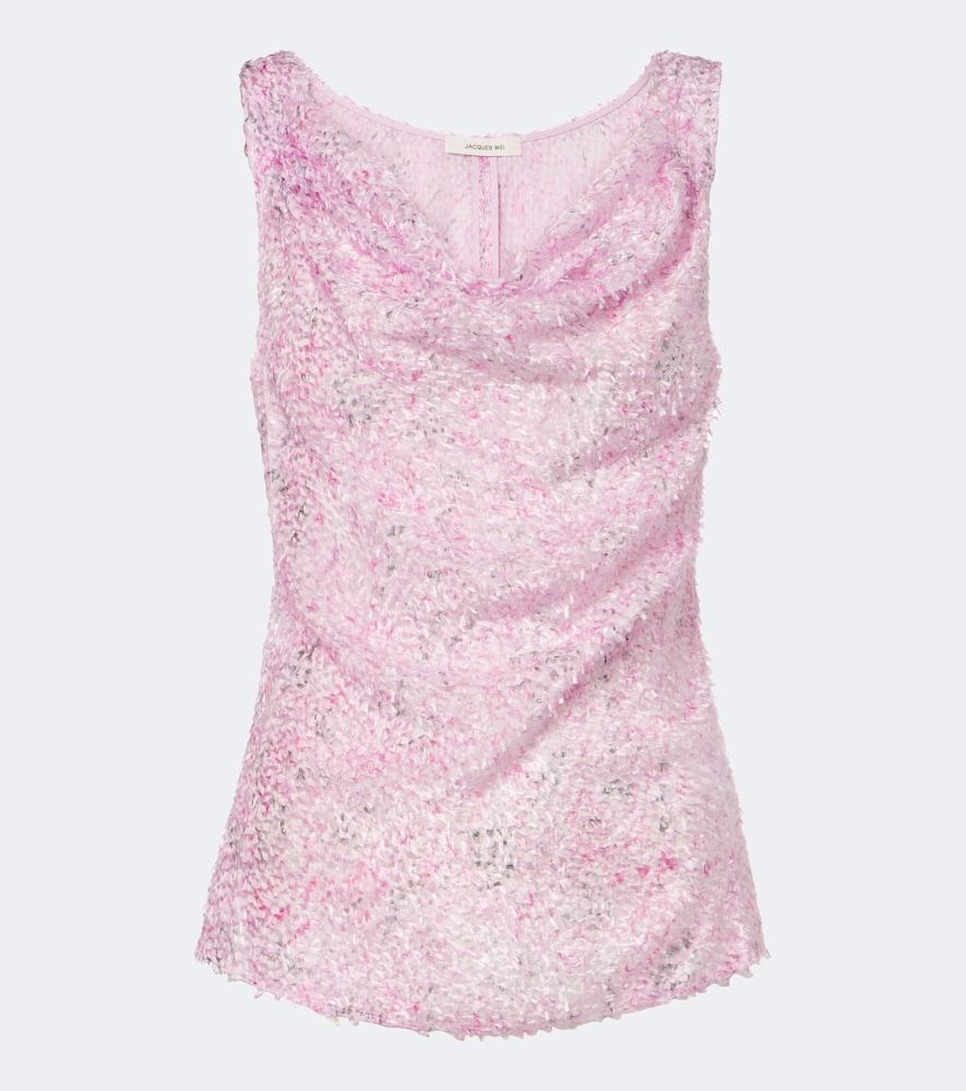 jacques wei draped fringed top