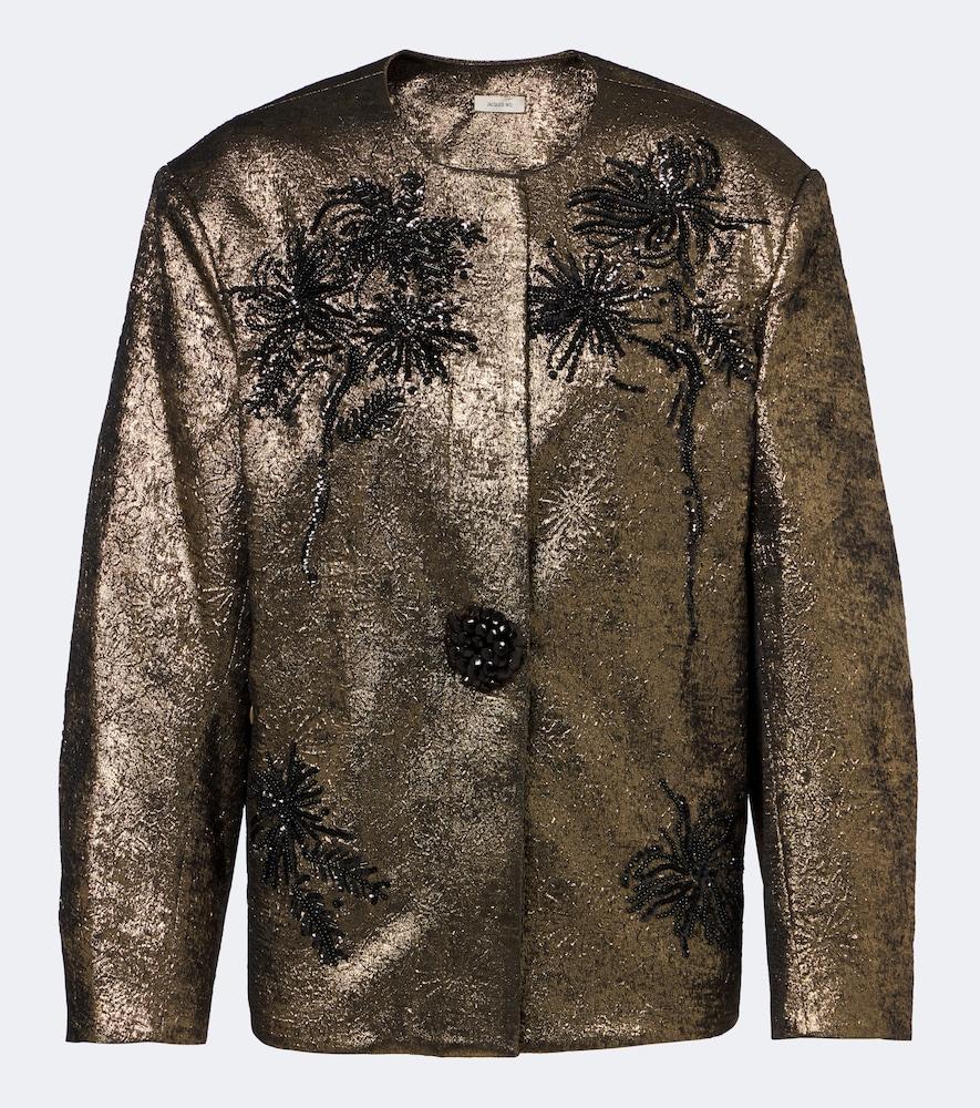 jacques wei embellished brocade blazer