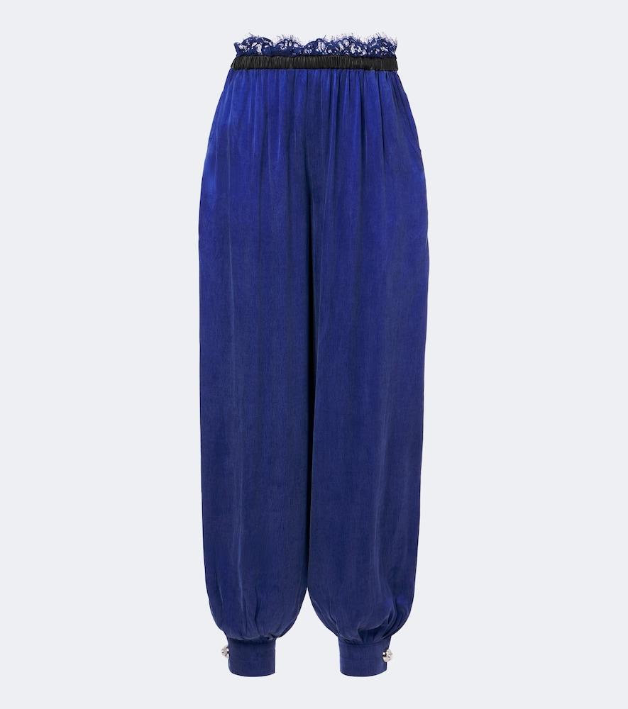 jacques wei leather-trimmed balloon pants