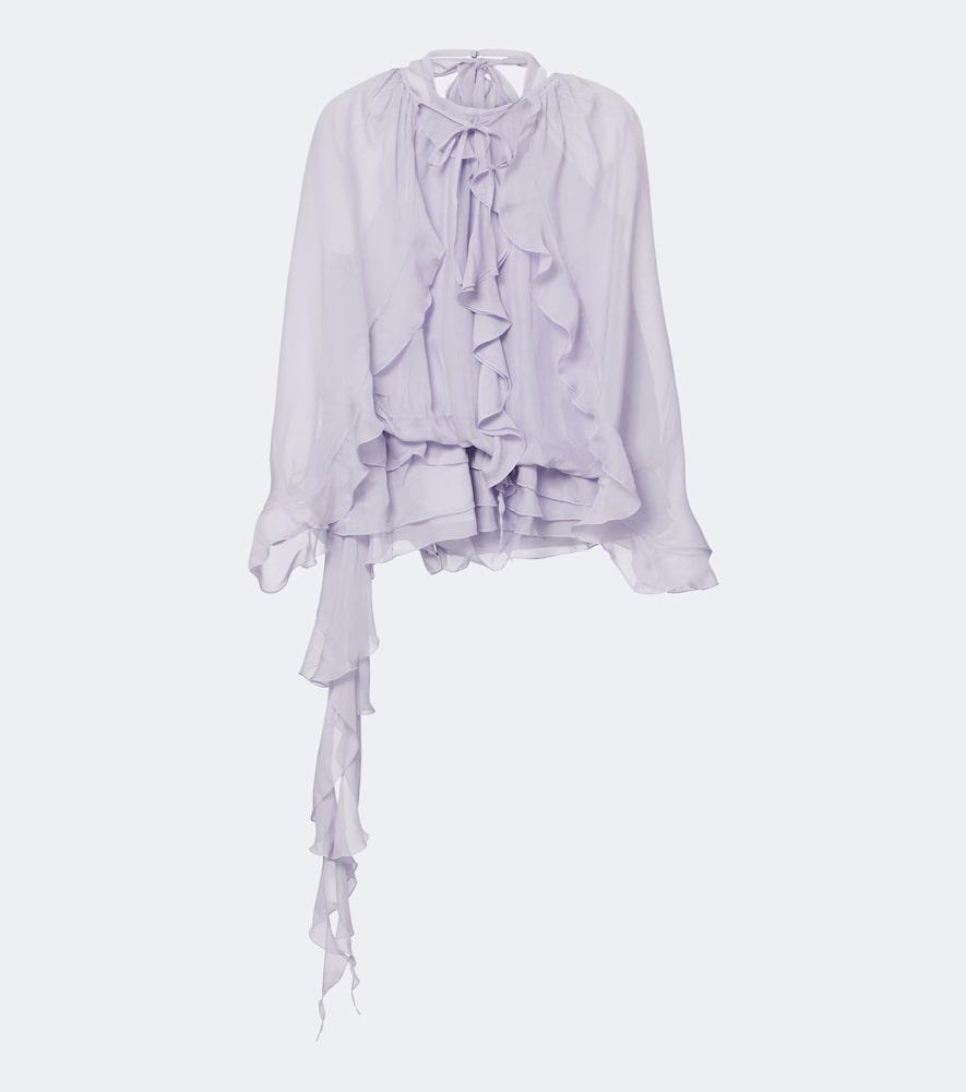 jacques wei ruffled chiffon blouse