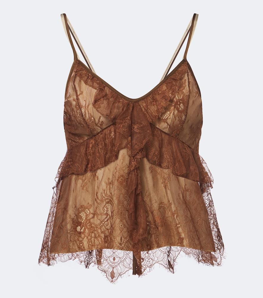 jacques wei ruffled lace camisole