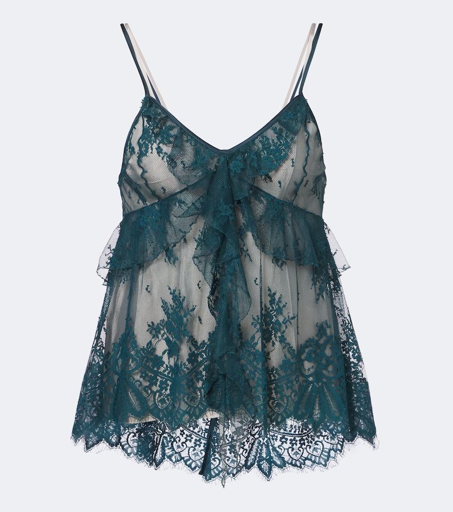 jacques wei ruffled lace camisole
