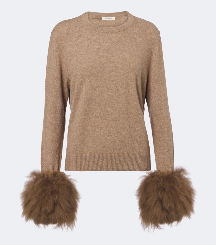 jacques wei wool-trimmed cashmere sweater