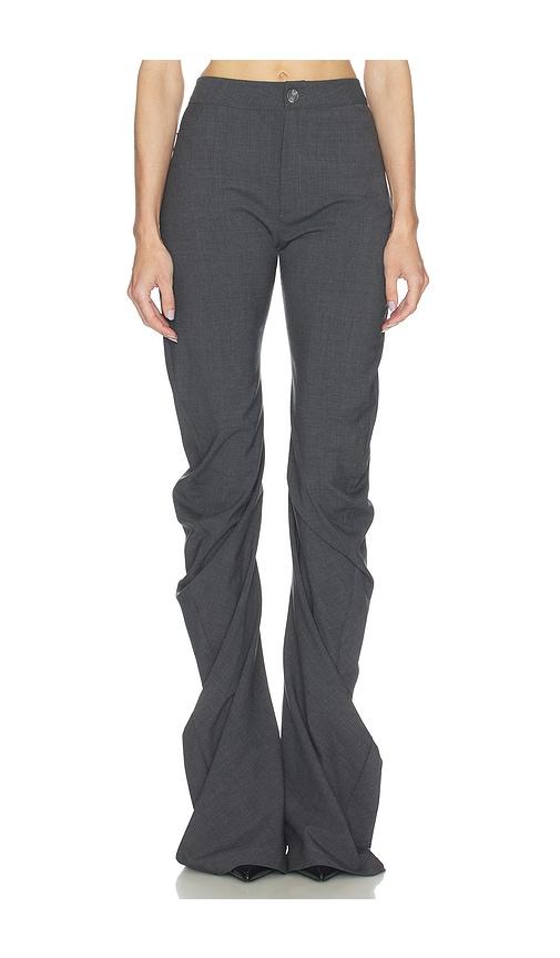 jade cropper twisted trouser in grey. - size 34 (also in 40)