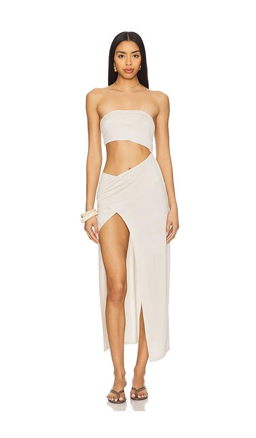 jade swim elina dress in beige. - size l (also in s, m, xl)