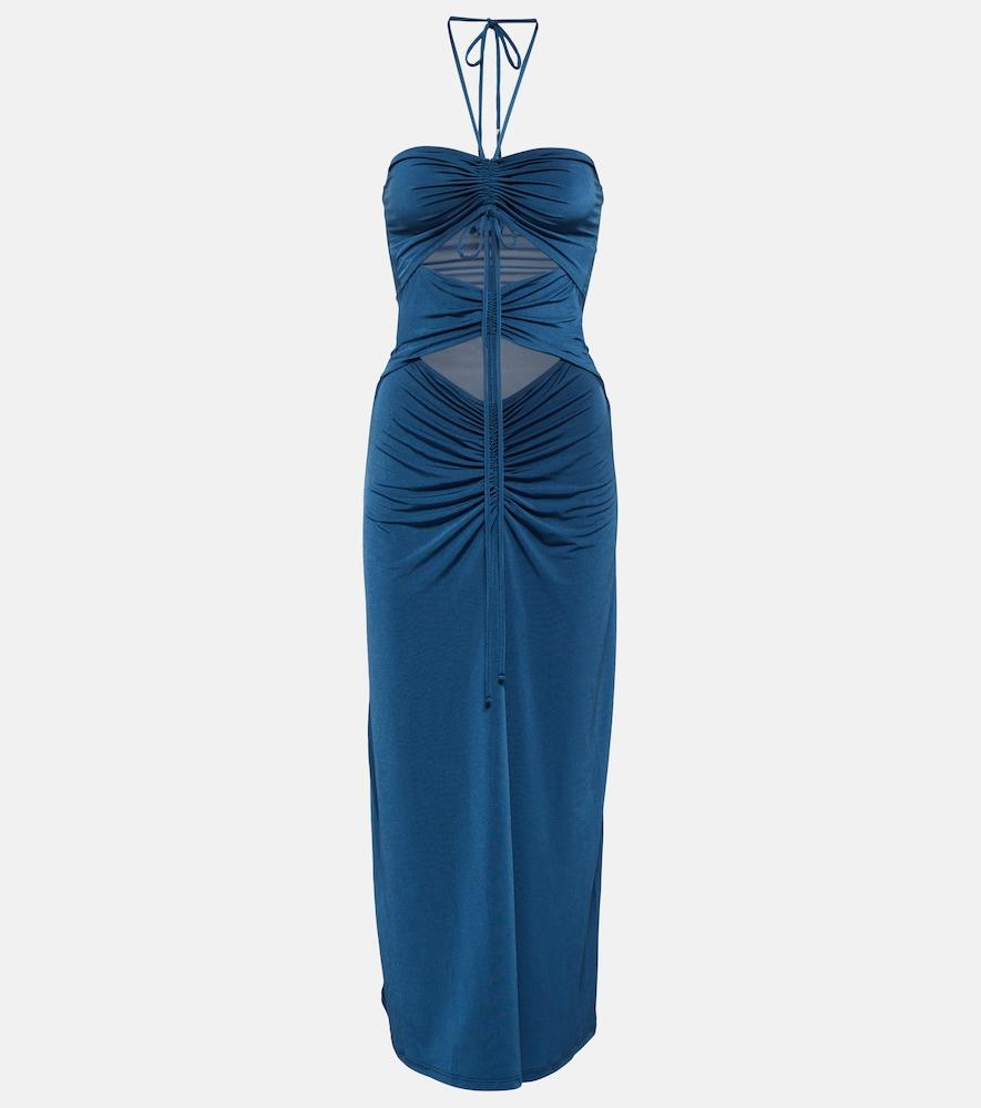 jade swim kira halterneck cutout midi dress