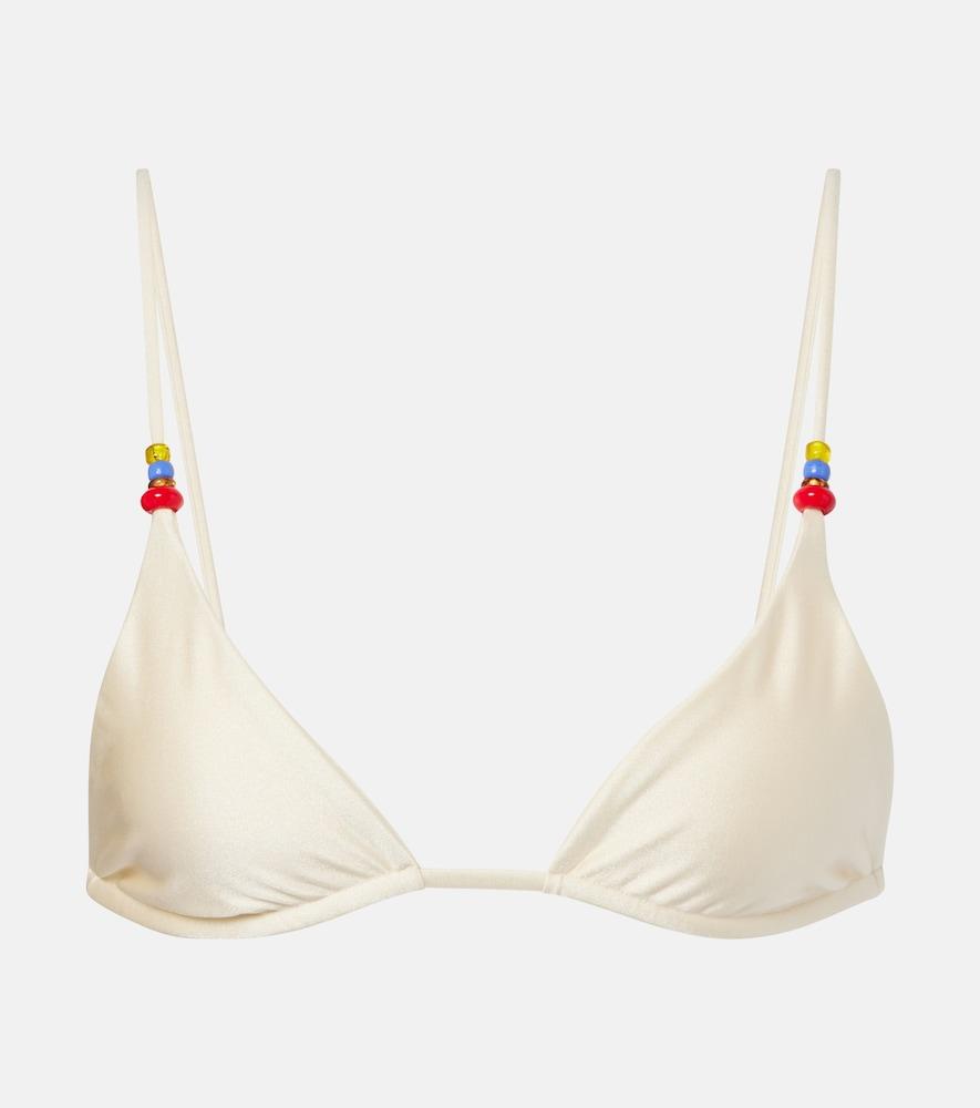 jade swim via beaded bikini top