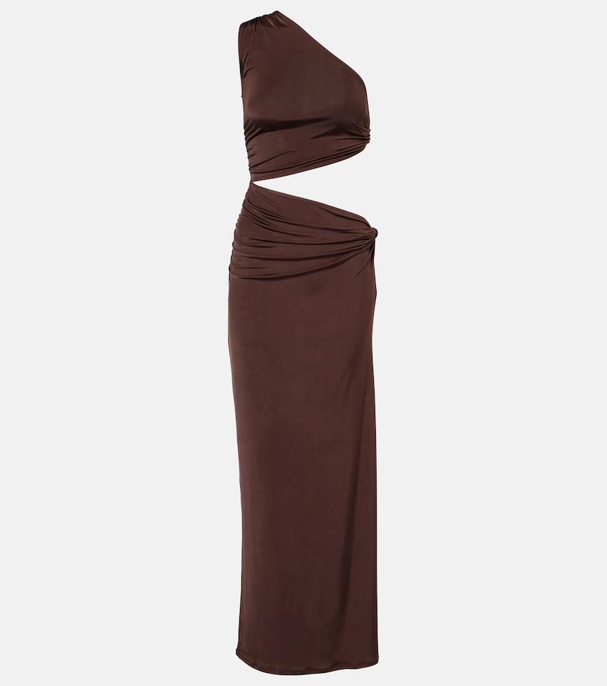 jade swim yana cutout one-shoulder maxi dress
