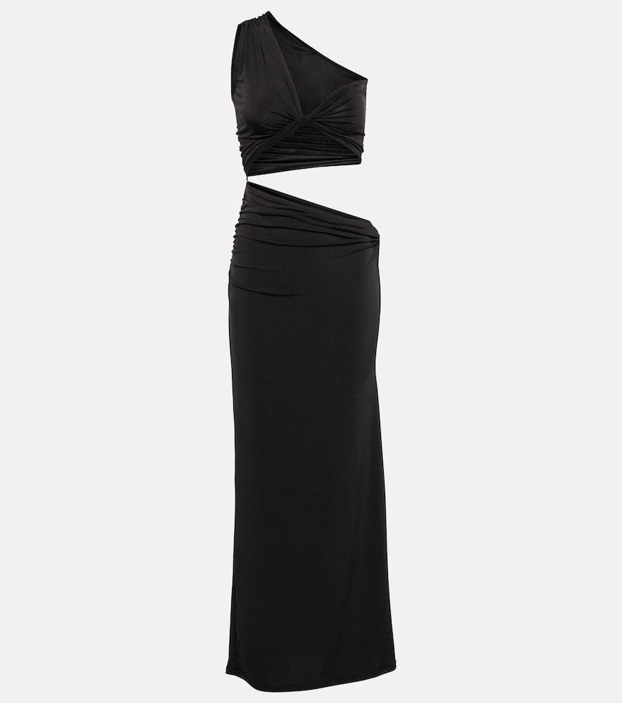 jade swim yana one-shoulder cutout maxi dress