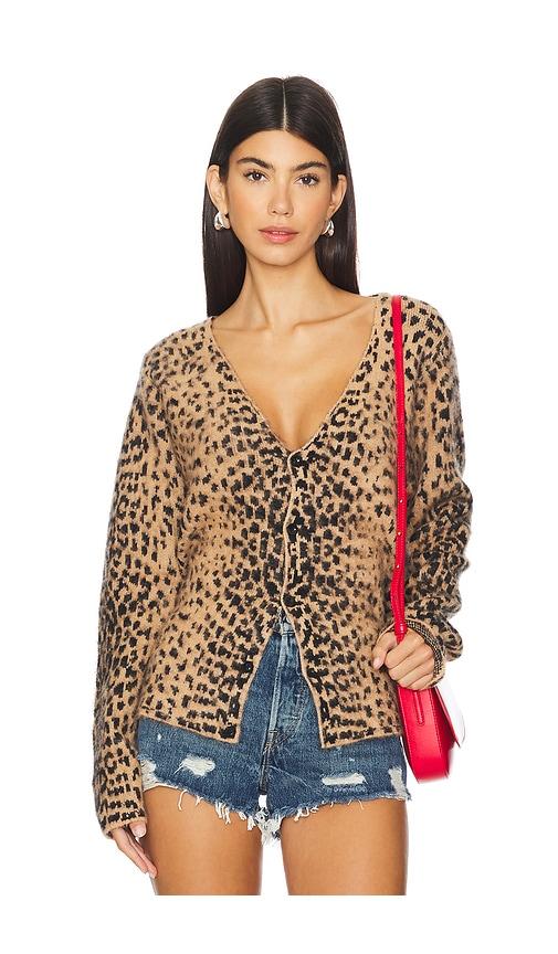 jaded london chuck cardigan in brown. - size l (also in xs, s, m, xl)