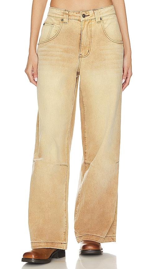 jaded london colossus baggy jeans in tan. - size 26 (also in 28)
