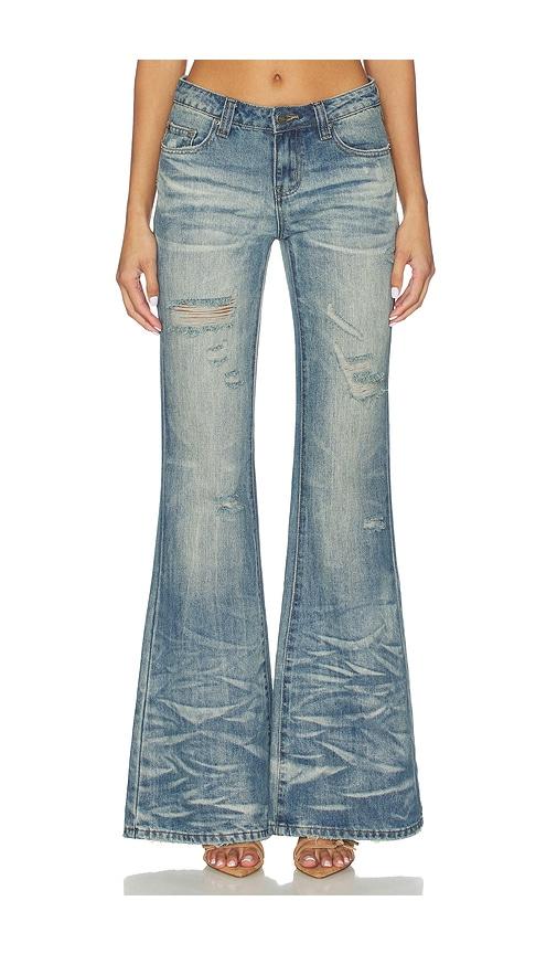 jaded london drift flare in blue. - size 24 (also in 30)