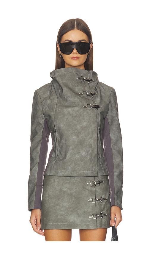 jaded london funnel neck jacket in grey. - size m (also in xs, s)