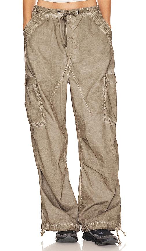 jaded london oil wash parachute pants in beige. - size m (also in xl)