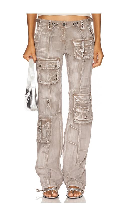 jaded london washed cargo pant in grey. - size l (also in xl)