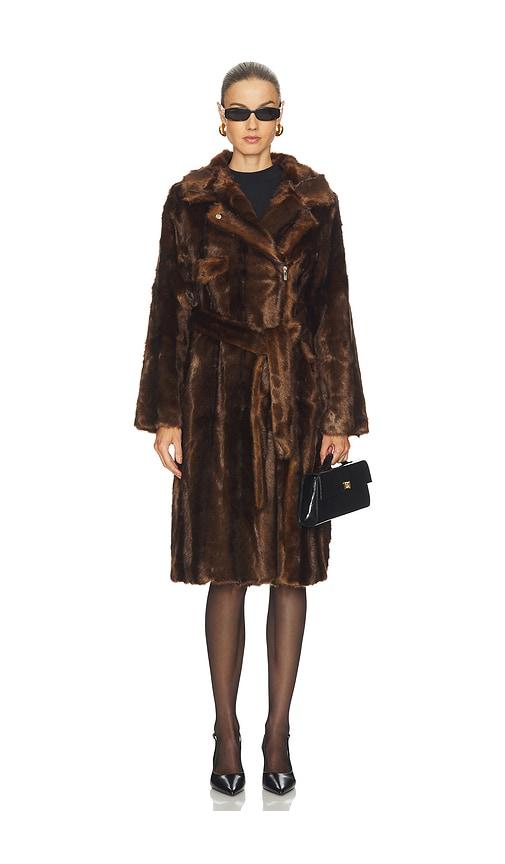 jakke frosig biker coat in brown. - size m (also in xs, s)