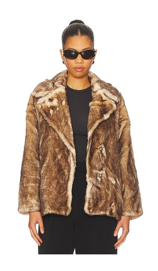jakke rita coat in brown. - size l (also in xs, s, m)