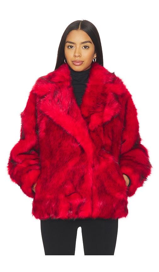 jakke rita coat in red. - size l (also in xs, m)