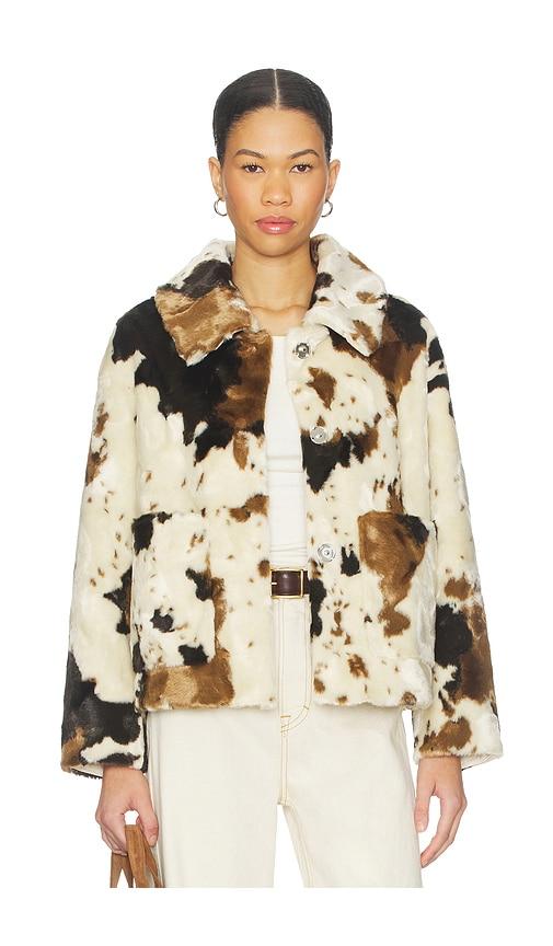 jakke traci jacket in cream,brown. - size l (also in xs, s)