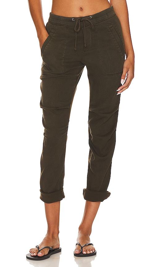 james perse soft drape utility pant in smoky green in green. - size 1/s (also in 2/m, 3/l)