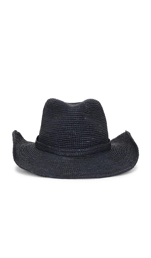 janessa leone sacha cowboy hat in navy. - size l (also in m, s)