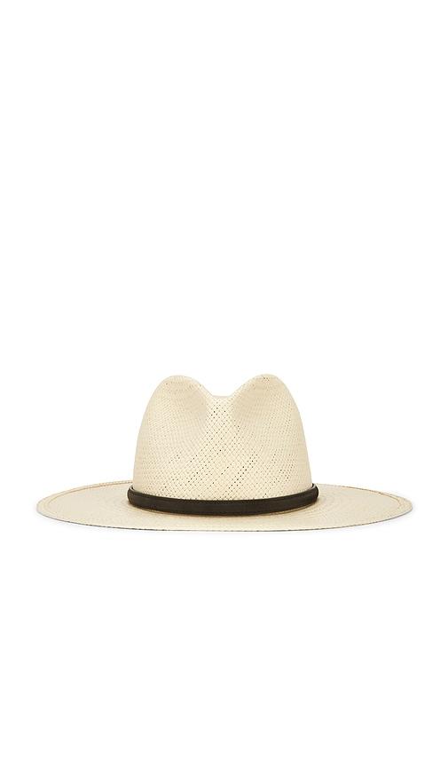 janessa leone simone fedora hat in neutral. - size l (also in s, m)