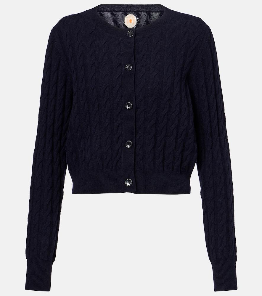 jardin des orangers cable-knit wool and cashmere cardigan