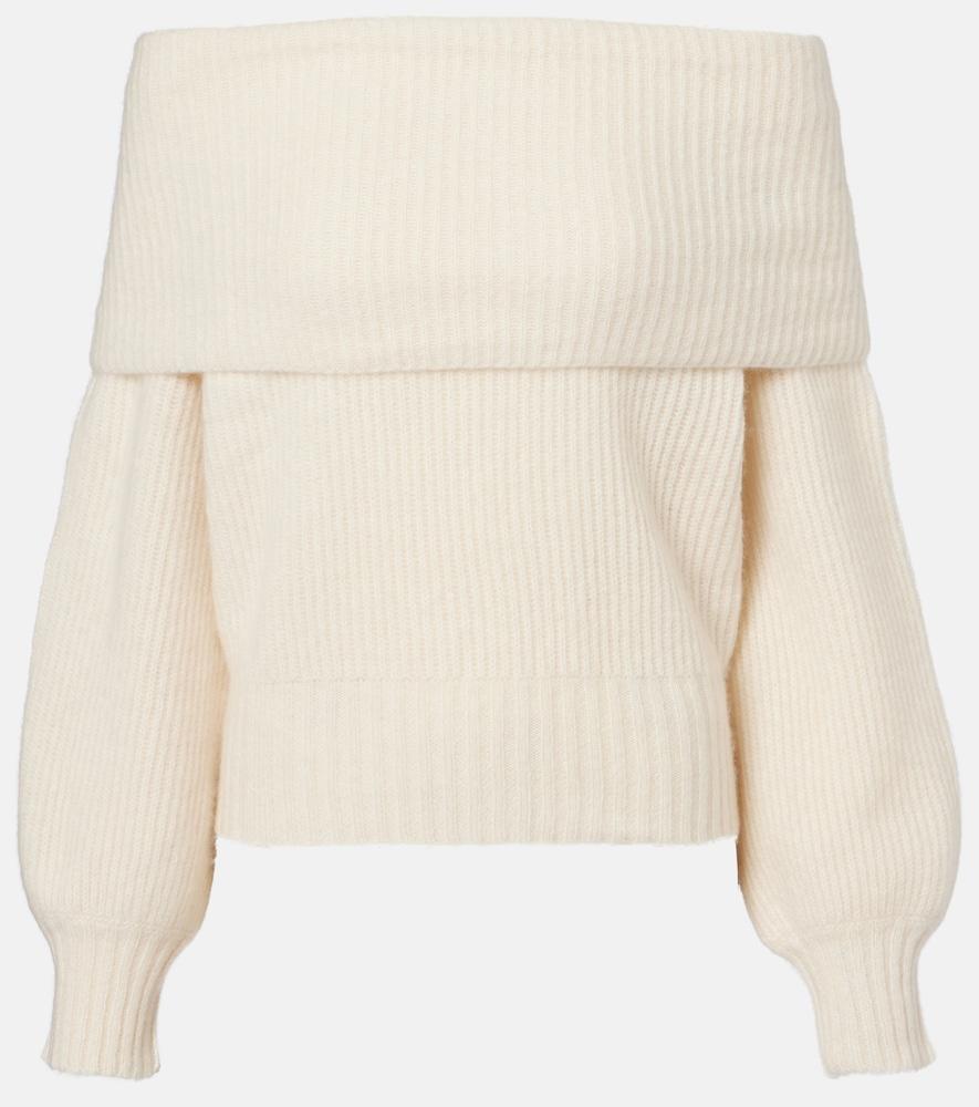 jardin des orangers off-shoulder cashmere and silk sweater