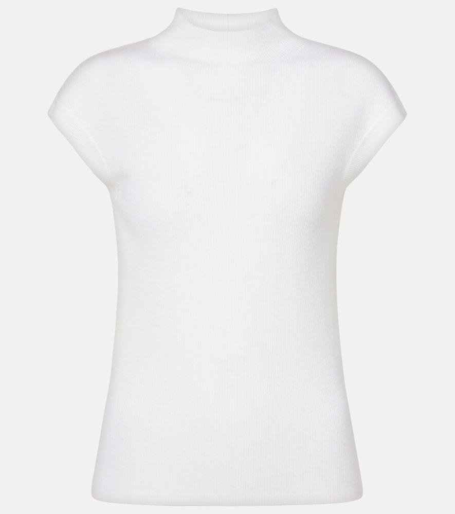 jardin des orangers ribbed-knit high-neck wool top