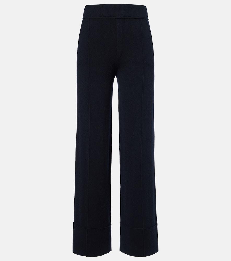 jardin des orangers wool and cashmere wide-leg pants