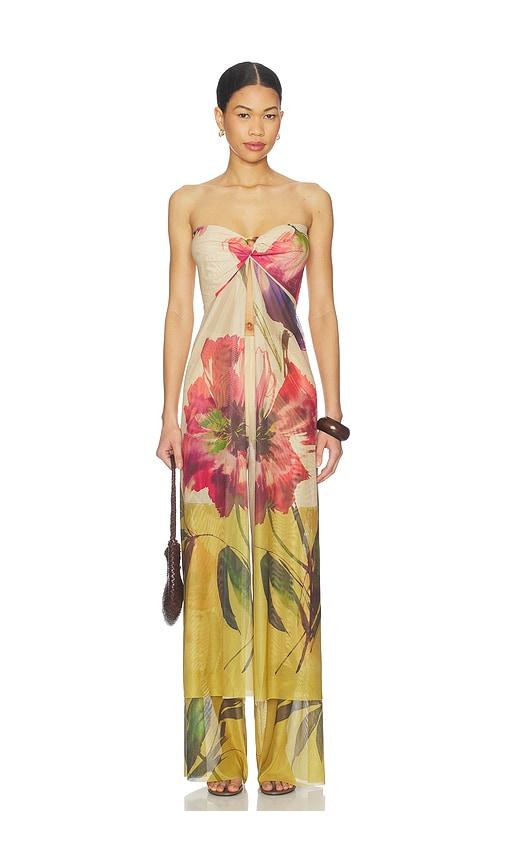 jbq coast top in yellow,red. - size l (also in xs, m)
