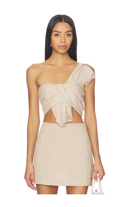 jbq oyster top in beige. - size s (also in xs)