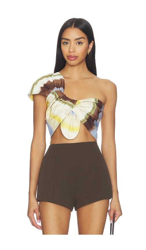 jbq sol top in brown,blue. - size l (also in xs, xl)